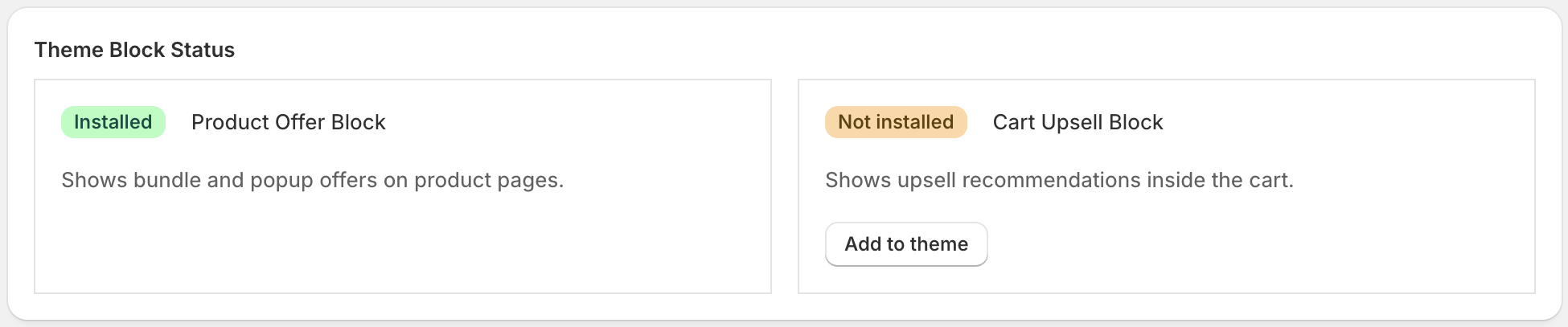 Theme Block Status