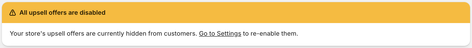 Warning All Offers disabled